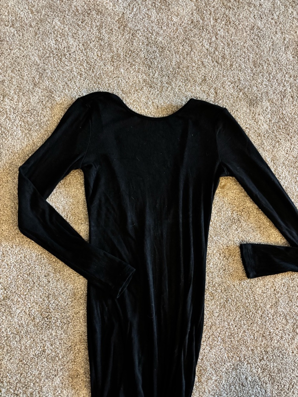 Backless long sleeve midi dress